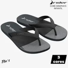 Chinelo Rider Core Graphics Infantil Original Slide Dedo Menino Casual Macio