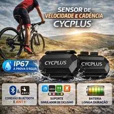 Sensor Velocidade/Cadência Cycplus C3 Bluetooth ANT+ IP67 Speed MTB Simulador Mywhoosh