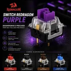 Kit 10 Switch Para Teclado Mecânico Redragon Original