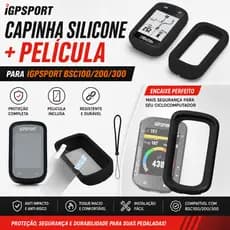 Capinha Silicone + Película para IGPSPORT BSC100/200/300