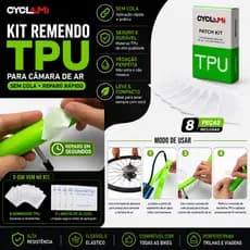 Kit Remendo CYCLAMI para Câmara de Ar TPU Sem Cola 8 Peças Reparo Rápido Bike