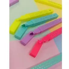 Marca texto brw square cores coloridas marca texto ponta flexivel marca texto
