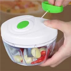Mini Processador e Triturador de Alimentos com 3 Lâminas - 500 ml/ Processador de Alimentos Manual