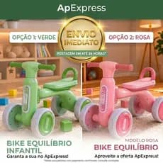 Bike Infantil C Rodinhas Luzes Bicicleta Menino Menina