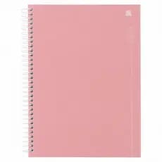 Caderno universitário Espiral 10 Matérias 160 Folhas - Rosa