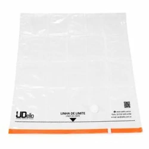 Saco Vácuo Médio 45x65 Cm Válvula Armazenamento Eficiente Proteção Umidade Poeira Economia Espaço
