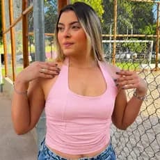 Blusa cropped feminina tendência frente única