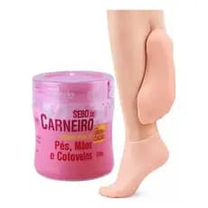 Kit Creme Hidratante Sebo Rhenuks + Meia Silicone Pés