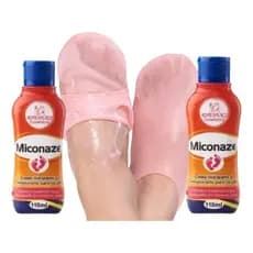 Kit Meia Silicone Hidratante Pés + 2 Creme Miconaze