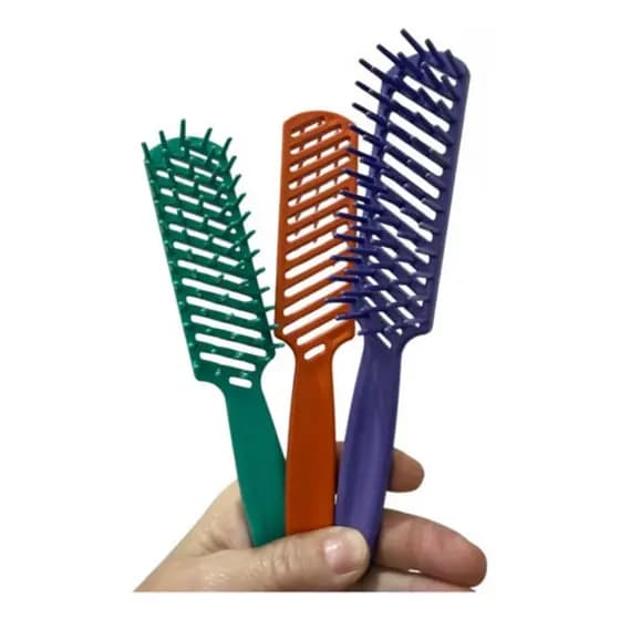 Kit 3 Escovas De Cabelo Pente Jacaré Noemi