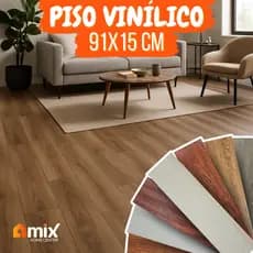 10 Adesivo Piso Vinílico Madeira Lavável Antiderrapante Moderno Auto Colante 91x15cm