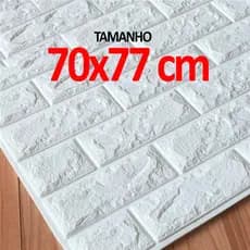 Kit 05 Placas 3D Tijolinho Adesivo Autocolante Decoração Quarto Sala Banheiro à Prova D'água