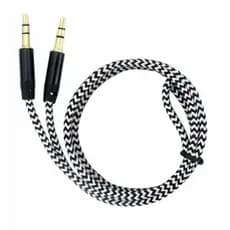 Cabo de Audio Auxiliar Para Caixa de Som Tv Celular Fone Tablet Carro P2 Audio Conector 3.5mm 1 Mt