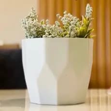 Vaso cachepô diamante N3 fibra de vidro decorativo para plantas e flores ideal para centro de mesa casa sala cozinha