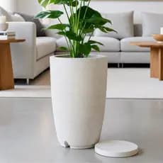 Vaso Polietileno Para Plantas Jardim Sala Luxo Cone Bojo 1 Com Prato, ideal para sala, escritório e área externas