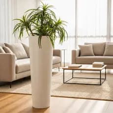 Vaso para Plantas Ibiza Cone Liso Polietileno Decorativo Sala Jardim, ideal para sala, escritório e área externa.