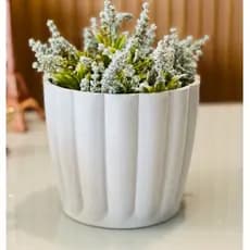 Vaso para plantas decoração  redondo ondulado n3 estilo fibra de vidro