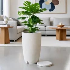 Vaso Polietileno Para Plantas Jardim Sala Luxo Cone Bojo 1 Com Prato, ideal para sala, escritório e área externas