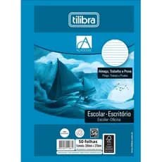 Papel Almaço Pautado 50 Folhas 20x27,5cm – Para Redação e Atividades