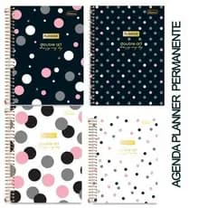 Agenda Planner  Espiral  Permanente17,7 x 24,0 cm Double art - Hot Stamping Dourado Cardesil