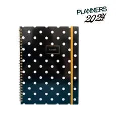 PLANNER 2024 CAPA DURA 177X240MM POÁ BLACK 80FLS COM FECHAMENTO ELASTICO BRW