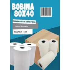 8 Bobinas Térmicas 80x40 Cupom Fiscal Ecf Sat Pdv Branca