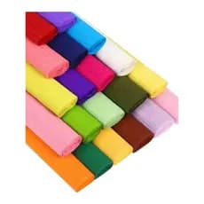 Papel Crepom  Colorido 48CM x 2M  de Flores Decoração Presente  Artesanato pacote  com 05 unidades