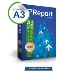 Papel Sulfite A3 Branco Alcalino 500 Folhas 75g/m² - Report