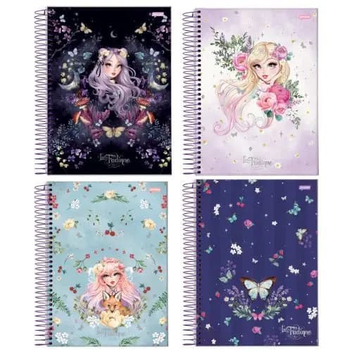 Caderno 1M  80F  á 10M  GRANDE  200 mm x 275 mm CD  Universitário LA FADINNE