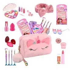 Kit de Maquiagem Infantil Menina Completo Blogueirinha Qualidade Lavável Presente Criativo
