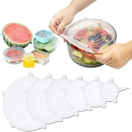 Tampas de Silicone Reutilizáveis - Vedação Perfeita e Laváveis