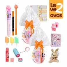 2 Ovos de Páscoa Papelaria Fofa Presente Criativo Coelho Promoção