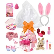 Ovo de Páscoa Kit Maquiagem Infantil Presente Menina Coelhinho Criativo