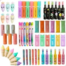 5 Ate 50 unidades de Mini Marca Texto Marcadores Misturado estilos varios modelos Barato Papelaria/Escola/Escritório