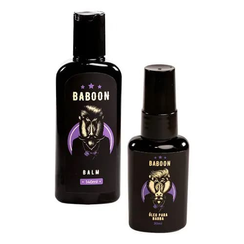 Kit Barba Baboon 1 Balm 140ml + 1 Óleo 30ml Suave Suave