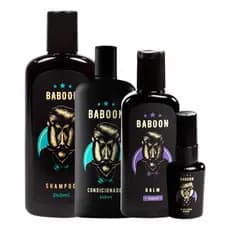 Kit Baboon Completo Barba  Shampoo Condicionador Balm Oleo