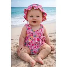 Maiô Bella + Chapeuzinho Bebê Estampado