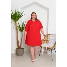 Vestido Feminina Plus Size Chemise Midi Viscolinho Elegante Moda Evangelica G1 ao G3 Casual Trabalho