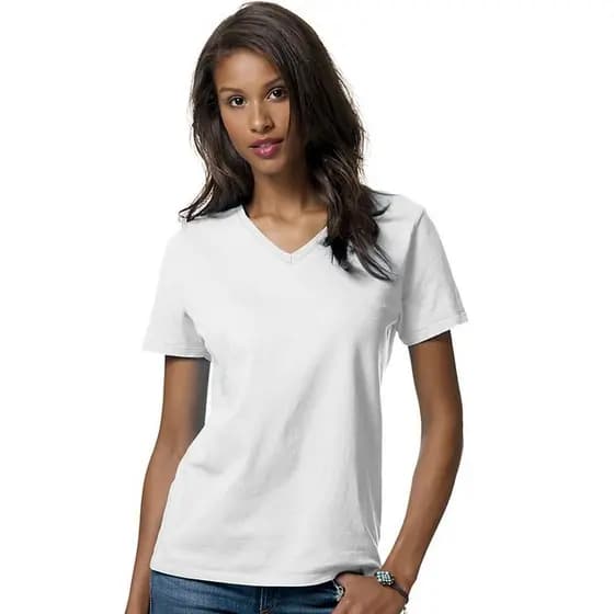 Blusa Feminina Manga Curta Gola V Modelo Baby Look Em Algodão Fio 30 Penteado Gold