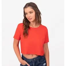 Cropped em malha 100% algodão fio 30 de alta qualidade direto de fábrica