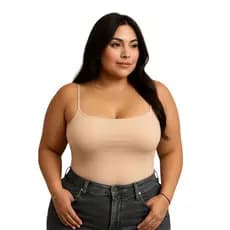 Body Alcinha Feminino | Justinho, Confortável e Estiloso Plus Size - bege