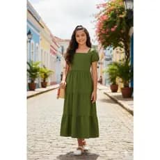 Vestido Verde Juvenil Tamanho 12 14 e 16 Moda Juvenil Vestido Para o Natal