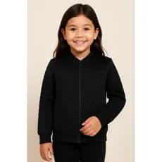 Jaqueta Bomber Infantil Menina Casaco Infantil Jaqueta Preta