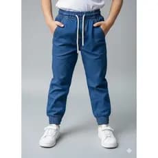 Calça Jogger Infantil Menino Com Punho Calça Jeans e Sarja