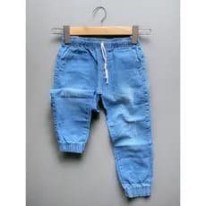 Calça Jeans Sarja Jogger Infantil Menino