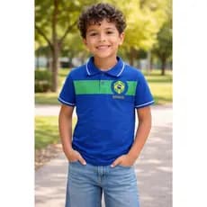 Camisa Polo Do Brasil Infantil Masculina Camisa Do Brasil Menino