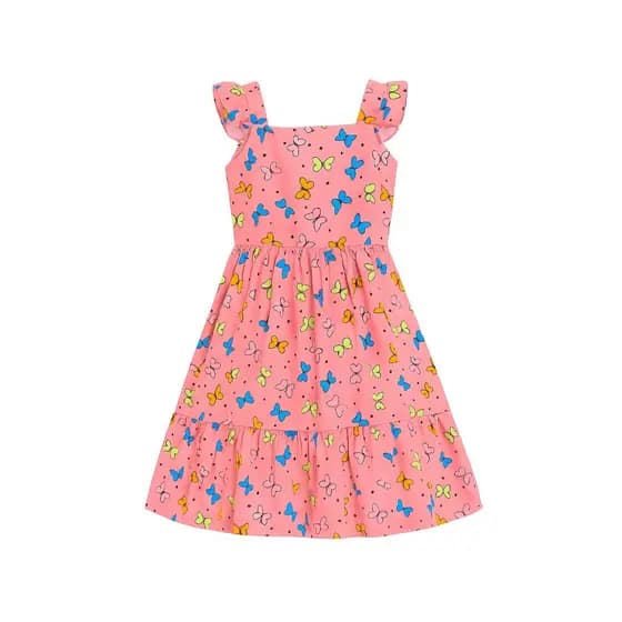 Vestido Infantil Menina Vestido Florido Rodado Infantil Cores Verão Vestido Infantil Leve Promoção Vestido Infantil