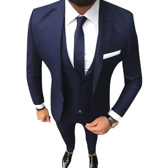 Terno Slim Masculino Lançamento Azul marinho Tendencia 2023
