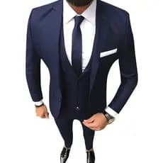 Terno Slim Masculino Lançamento Azul marinho Tendencia 2023