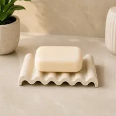 Saboneteira Minimalista Premium Ondulada De Luxo para Lavabo Banheiro pia com Drenante Anti Lodo